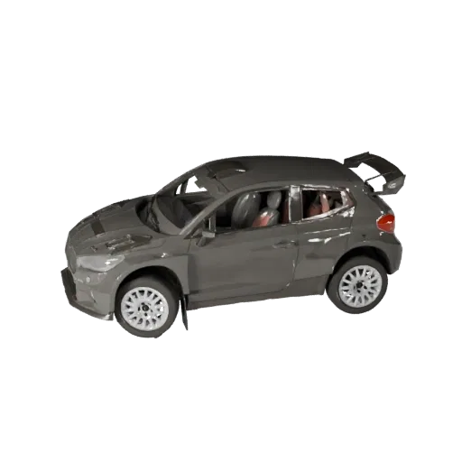 Industrial Control Room Low Poly 3D model, game viewport three-quarter view, showing walls, room boundaries.