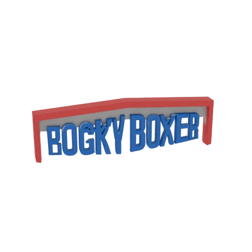 Rocky Boxer 3D Logo Archway