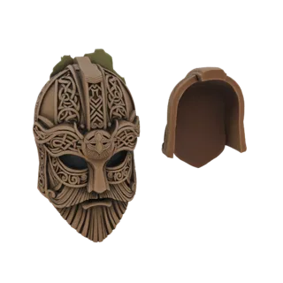 Viking Helmet with Beard and Separate Hood