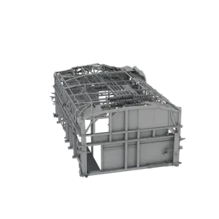 Industrial Protective Exoskeleton with Cable-Net Shield