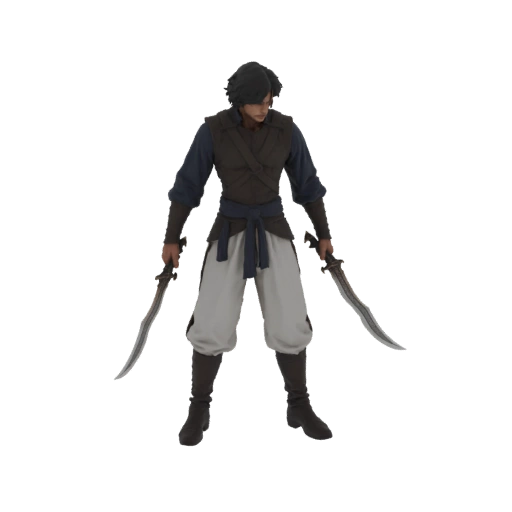 Dual Wielding Warrior with Scimitars