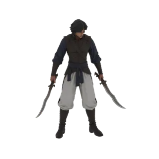 Dual Wielding Warrior with Scimitars
