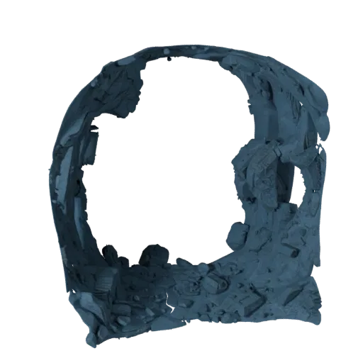 Underground Lake Cave Stylized 3D model, stylized isometric environment render, showing aged stone, water edges.