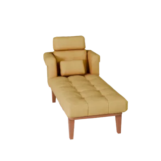 Tufted Chaise Lounge 3D Realtime Asset for Engines