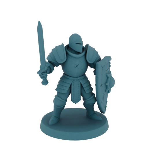 Mittelalterliche Paladin-Miniatur STL - Gussform