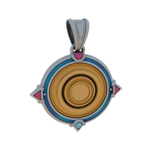 Detailed Symbolic Medallion 3D Studio Render Asset