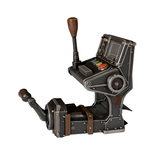 Industrieller Steuerhebel 3D-Asset für Hero-Renderings