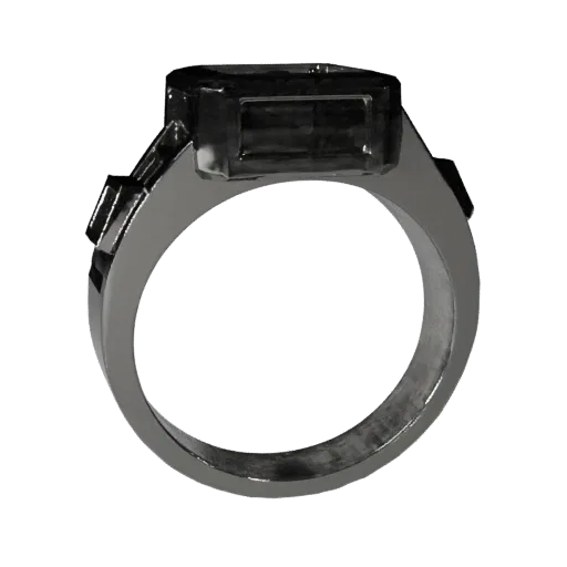 Signet Ring game ready 3D model, perspective studio render, highlighting ring seams, edges, and finish layers.