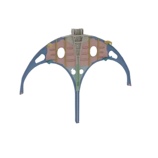 Modèle 3D de structure d'aile d'avion futuriste