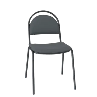 Modern Dark Gray Stacking Chair 3D Model