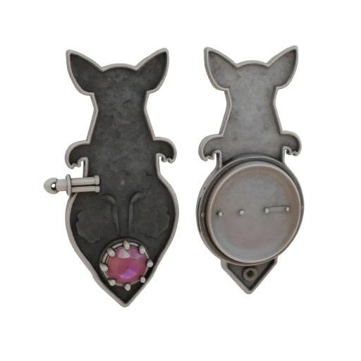 Animal Motif Decorative Pin 3D Cinema Studio Asset