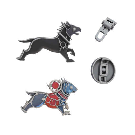 Animal Motif Brooch 3D Render Asset for Studio Use