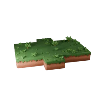 Jungle Ground Patch Unity 3D Asset for Realtime Builds