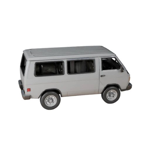 Furgone Utilitario Vintage 3D Model per Unity - Gioco Low Poly