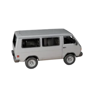 Furgone Utilitario Vintage 3D Model per Unity - Gioco Low Poly