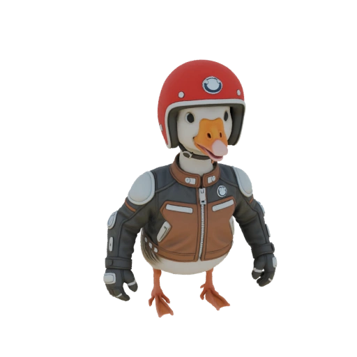 Biker Goose 3D Model