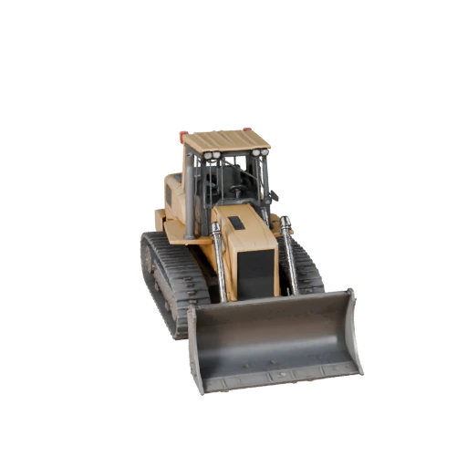Construction Bulldozer 3D Sim Asset for Studio Use