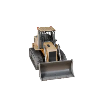 Construction Bulldozer 3D Sim Asset for Studio Use