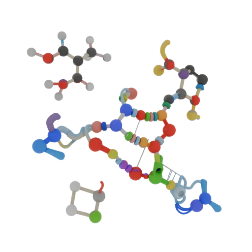 Protein Style Chain 3D Asset for Tabletop Printing