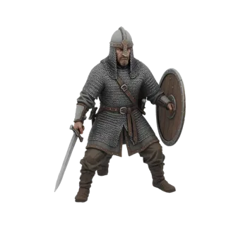 Medieval Warrior with Sword and Shield