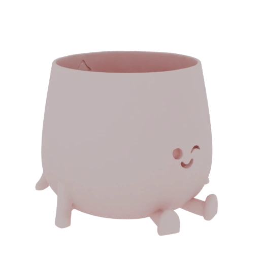 Cute Pink Pot with Legs