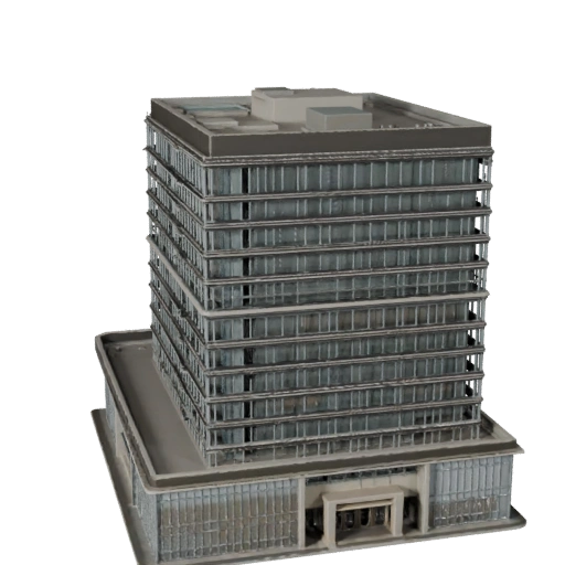 Modelo 3D de Prédio de Escritório de Vidro para Unreal - Ativo em Tempo Real