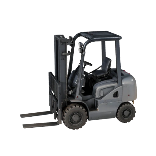 Modular Warehouse Forklift 3D Asset for Kit Builds