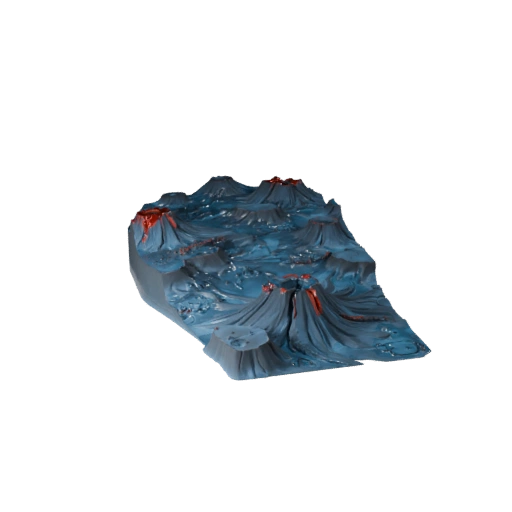 High Poly Volcanic Wasteland Biome 3D for VFX Close-Ups
