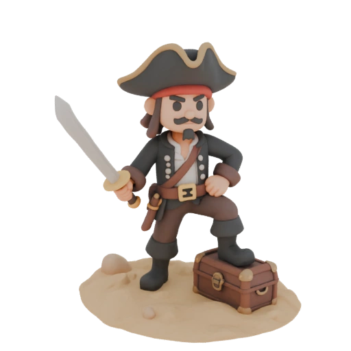 Pirate Figurine with Saber