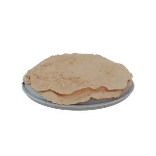 Layered Flatbread on Plate 3D Model
