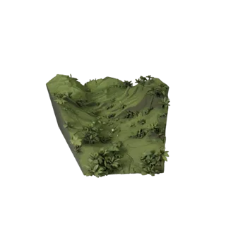 High Poly Tropical Jungle Biome 3D for VFX Close-Ups