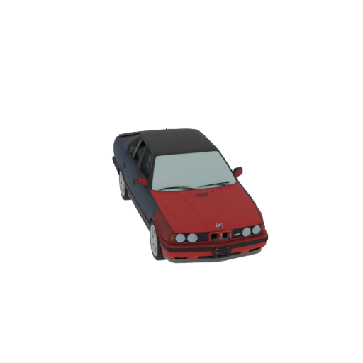 Two-Tone BMW E34 Sedan 3D Model