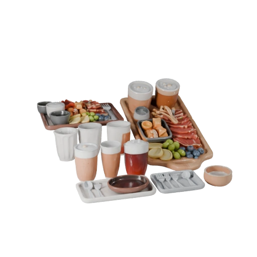 Picnic Charcuterie Board 3D Web Asset for Browsers