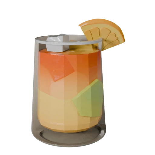 Activo 3D de Copa de Cóctel para Juegos Casuales e Indie