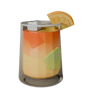 Cocktail Glass 3D Asset for Casual and Indie Games