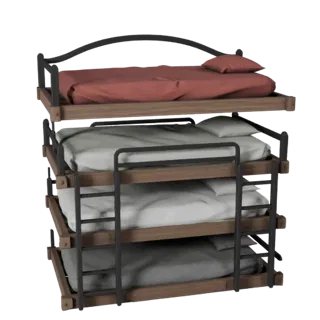 Platform Bunk Bed 3D Asset for Realtime Engine Use