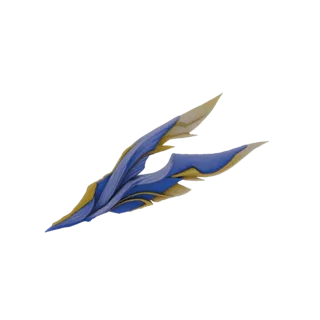 Ornate Blue and Gold Winged Dagger