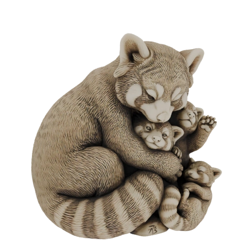 Red Panda Family Sculpture