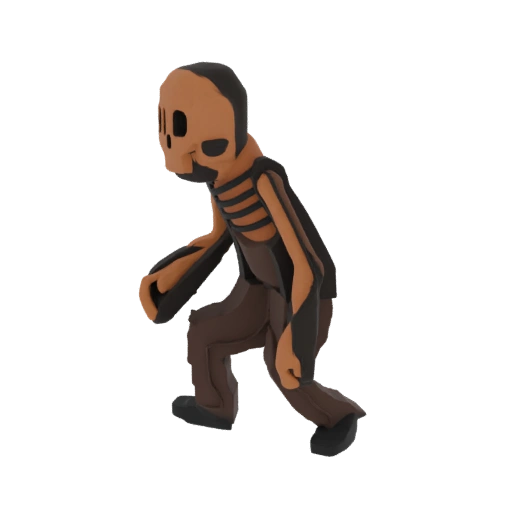 Claymation Skeleton Figurine