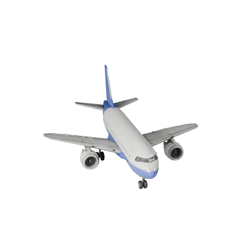 Modelo 3D de Aeronave Inspirada em Boeing - Pronto para Jogo PBR