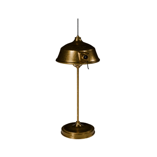 Brass Pendant Lamp 3D Game Asset for Engine Levels