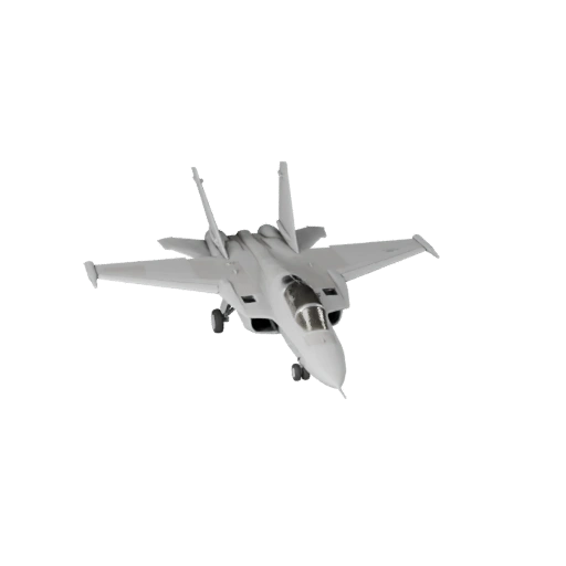 Caza de Combate Modelo 3D para Unity - Activo de Juego Poligonal Bajo