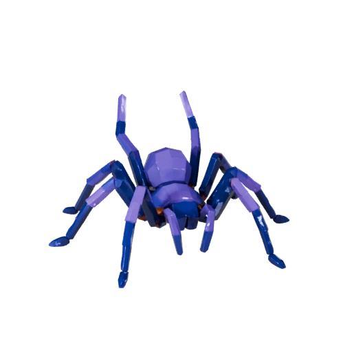 Low Poly Vogelspinne 3D Modell - Unity Game Asset mit FBX | PBR