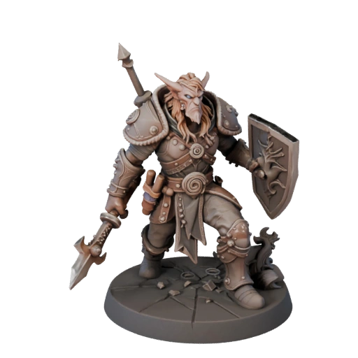Miniatura da Collezione per Warlock Tiefling RPG | Asset di Visualizzazione
