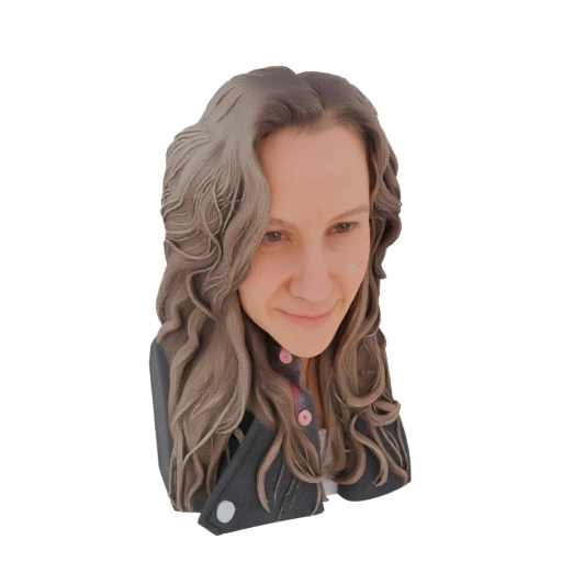 Woman Bust with Flowing Hair