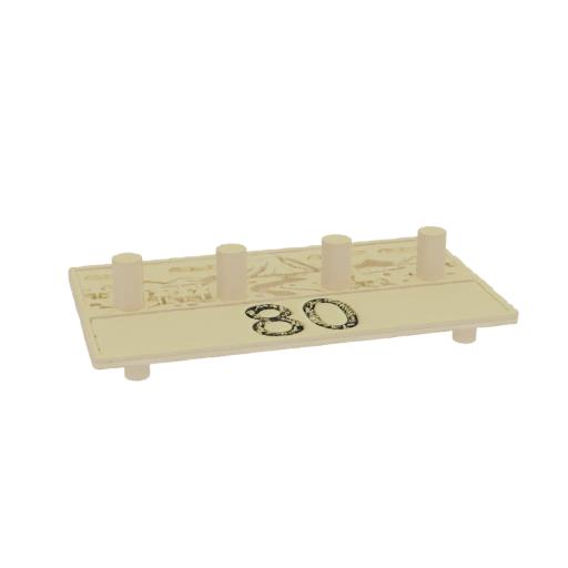 Vintage '80' Scoreboard with Pegs 3D Model