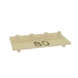 Vintage '80' Scoreboard with Pegs 3D Model
