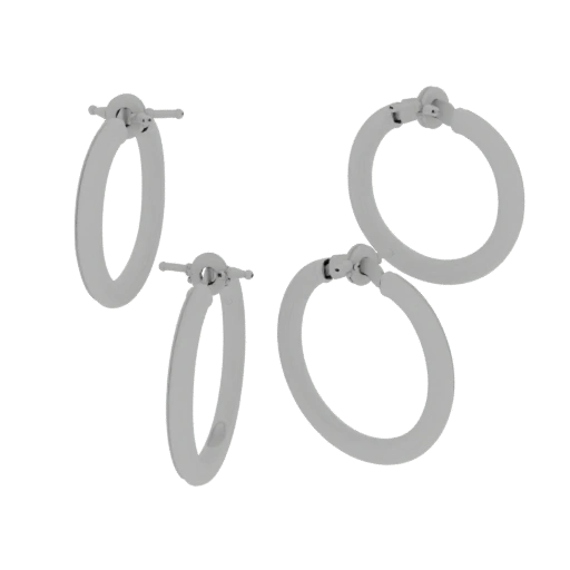Stud Hoop Earrings 3D AR Asset for Online Browsers
