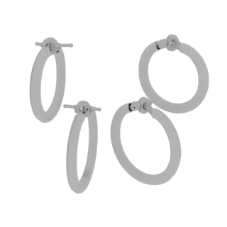 Stud Hoop Earrings 3D AR Asset for Online Browsers