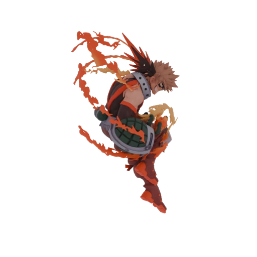 Katsuki Bakugo Dynamic Explosion Pose 3D Model